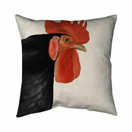 FONDO 20 x 20 in. Black Hen-Double Sided Print Indoor Pillow FO2798488